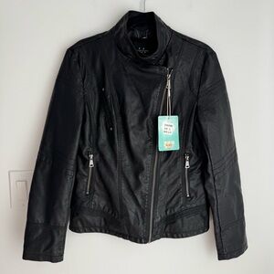 LA Coalition Faux Leather Jacket Women’s Large NEW